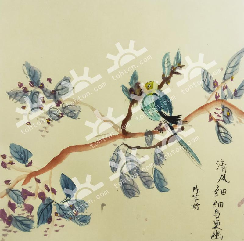 清风细细鸟更幽