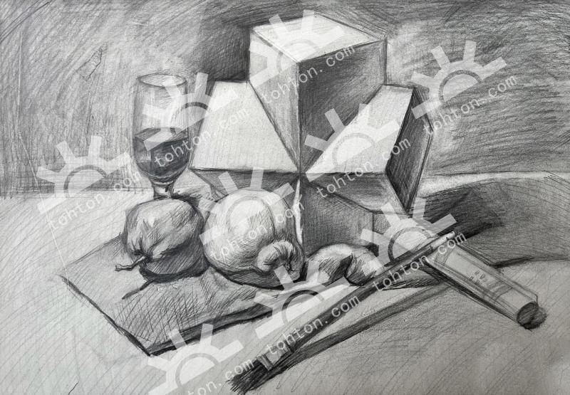 静物素描