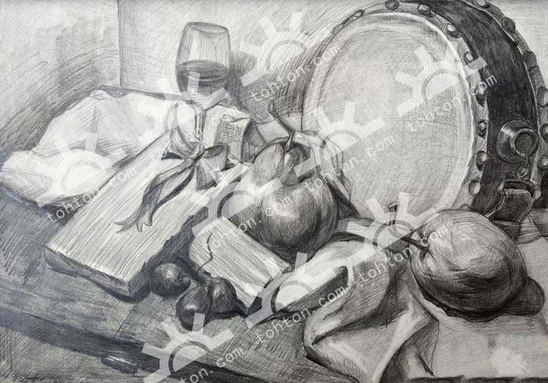 静物素描