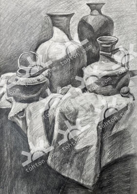 静物素描