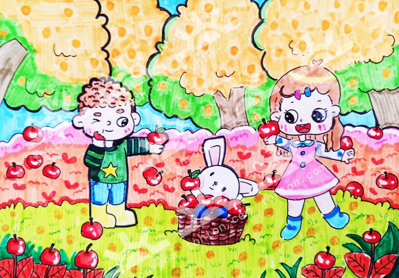 摘苹果