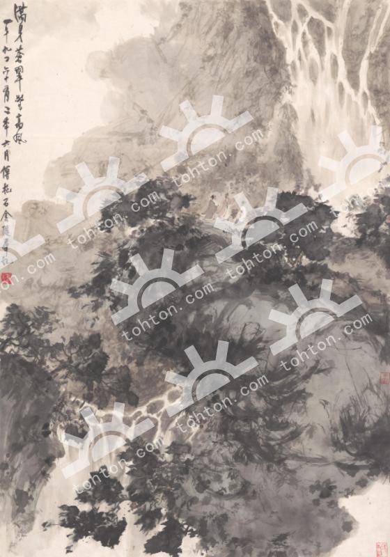 满身苍翠惊高风