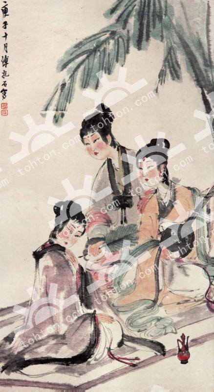 琵琶美人图